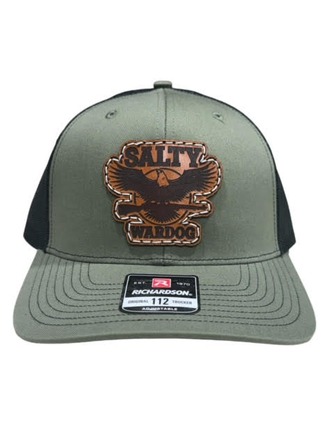 Salty Wardog Embroidered Hat - Mesh Green/Black